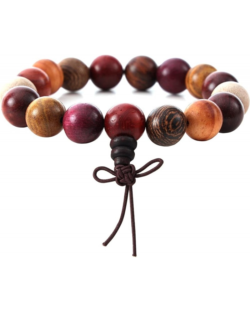 6-8mm Wood Beads Bracelet Prayer Beads for Meditation Buddha Tibetan Bracelet for Men and Women B3:10MM 8 Treasure Wood $8.69...