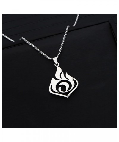 Genshin Impact Vision Necklace Stainless Steel Necklace 50cm Chain Length Seven Elements Hydro Dendro Electro Geo Pyro Anemo ...