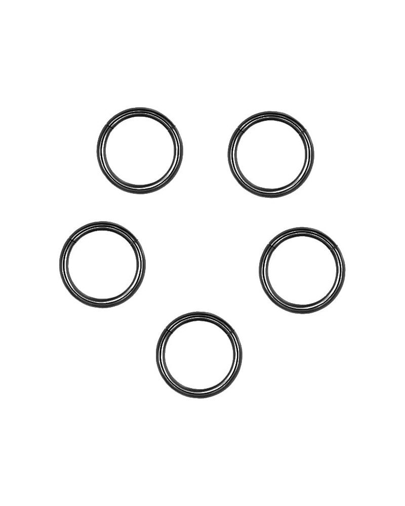 5Pcs Surgical Stainless Steel 16G 18G Sleeper Small Hoop Earrings for Women Men Boys Girls Septum Hinged Clicker Nose Lip Rin...