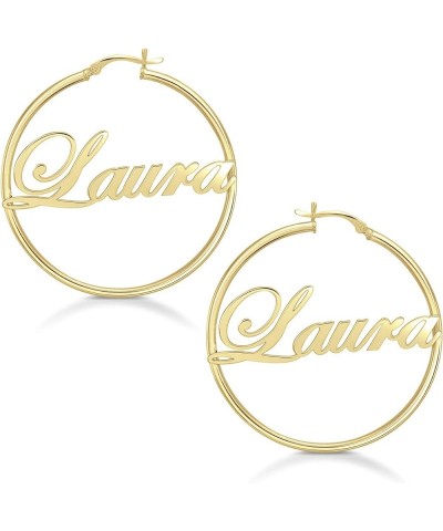 Gifts for Her Personalized Name Hoop Earrings Custom Unique Name Eardrops for Women Teen Girls Birthday Jewelry Gold 7 $15.00...