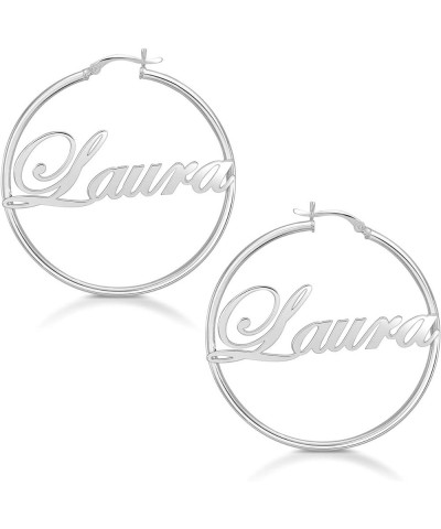 Gifts for Her Personalized Name Hoop Earrings Custom Unique Name Eardrops for Women Teen Girls Birthday Jewelry Gold 7 $15.00...