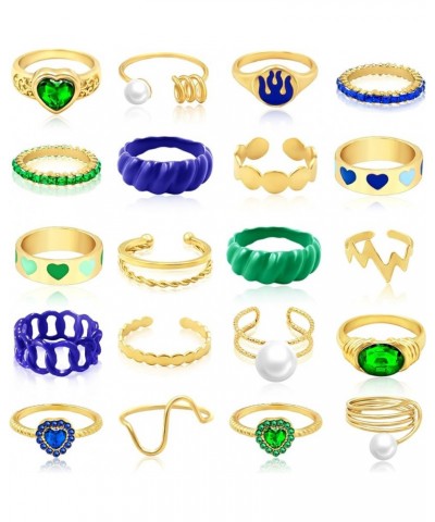 48pcs Gold Rings Set for Women Stackable Rings Set Boho Knuckle Rings Gold Vintage Rings Set Stacking Rings Gold Plated Rings...