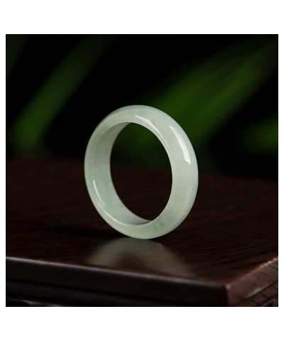 Natural A Grade Jade Band Ring Burma Jade Rings for Women Men, Myanmar Type A Jadeite Jewelry Gift Engagement Ring(Ring Size:...