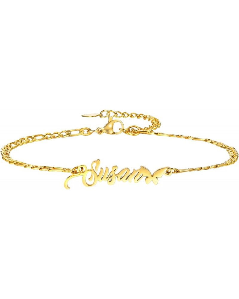 Personalized Name Bracelet for Women - 18K Gold Plated Custom Name Bracelets,Personalized Gifts for Her,Birthday Mother's Day...