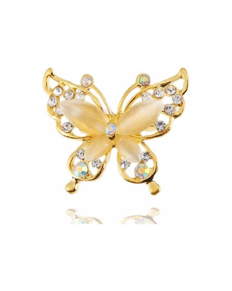 Crystal Butterfly Brooch Pins Women's Rhinestone Elegant Insect Scarf Shawl Corsage Clothing Accessories(Silver) G $7.53 Broo...