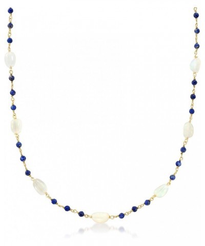 Opal and Lapis Necklace in 18kt Gold Over Sterling 18.0 Inches $53.58 Necklaces