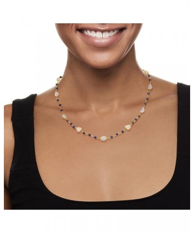 Opal and Lapis Necklace in 18kt Gold Over Sterling 18.0 Inches $53.58 Necklaces