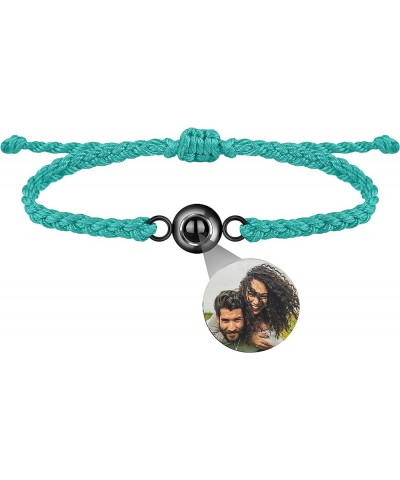 Custom Photo Bracelet Personalized Photo Projection Bracelet Circle Photo Bracelets with Picture Inside Braided Bracelet for ...