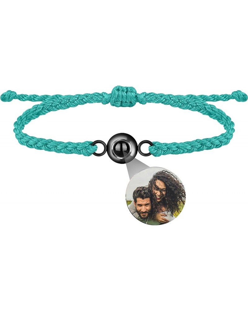 Custom Photo Bracelet Personalized Photo Projection Bracelet Circle Photo Bracelets with Picture Inside Braided Bracelet for ...