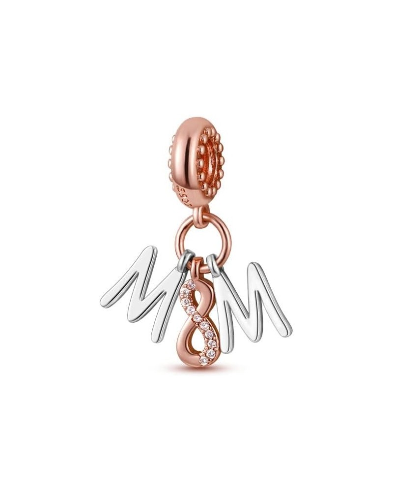 Charms fit Bracelets and Necklaces 925 Sterling Silver Clips Women's Bead Charms with Cubic Zirconia Dangle Spacer Birthday G...