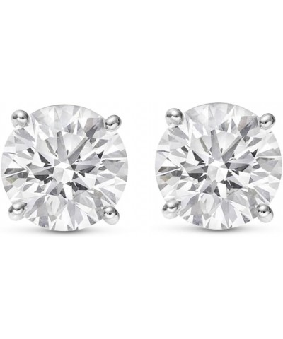 3/4-5 IGI Certified LAB-GROWN Round Cut Diamond Earrings 4 Prong Push Back Value Collection (H-I COLOR, VS1-VS2 CLARITY) Whit...